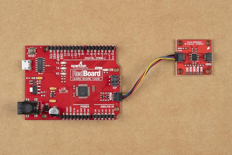 Spark Fun Qwiic EEPROM Breakout - 512Kbit - Extra Storage Space for Any Project - Three Address Jumpers - Write Protection - Non-Volatile Memory - Qwiic connectors no Soldering Required - Image 2